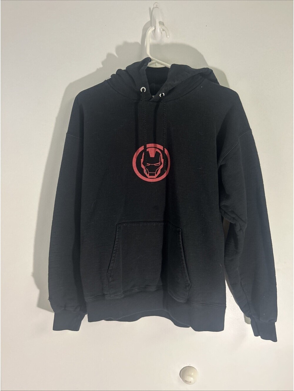 Black Iron Man Hoody Hanes Medium